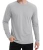 MAGCOMSEN Long Sleeve Winter Light Base Warm Light Size XL Men's T-Shirt, Underwear, Loungewear, Fleece-Lined, Gray, Fall/Winter Wear, Layer,