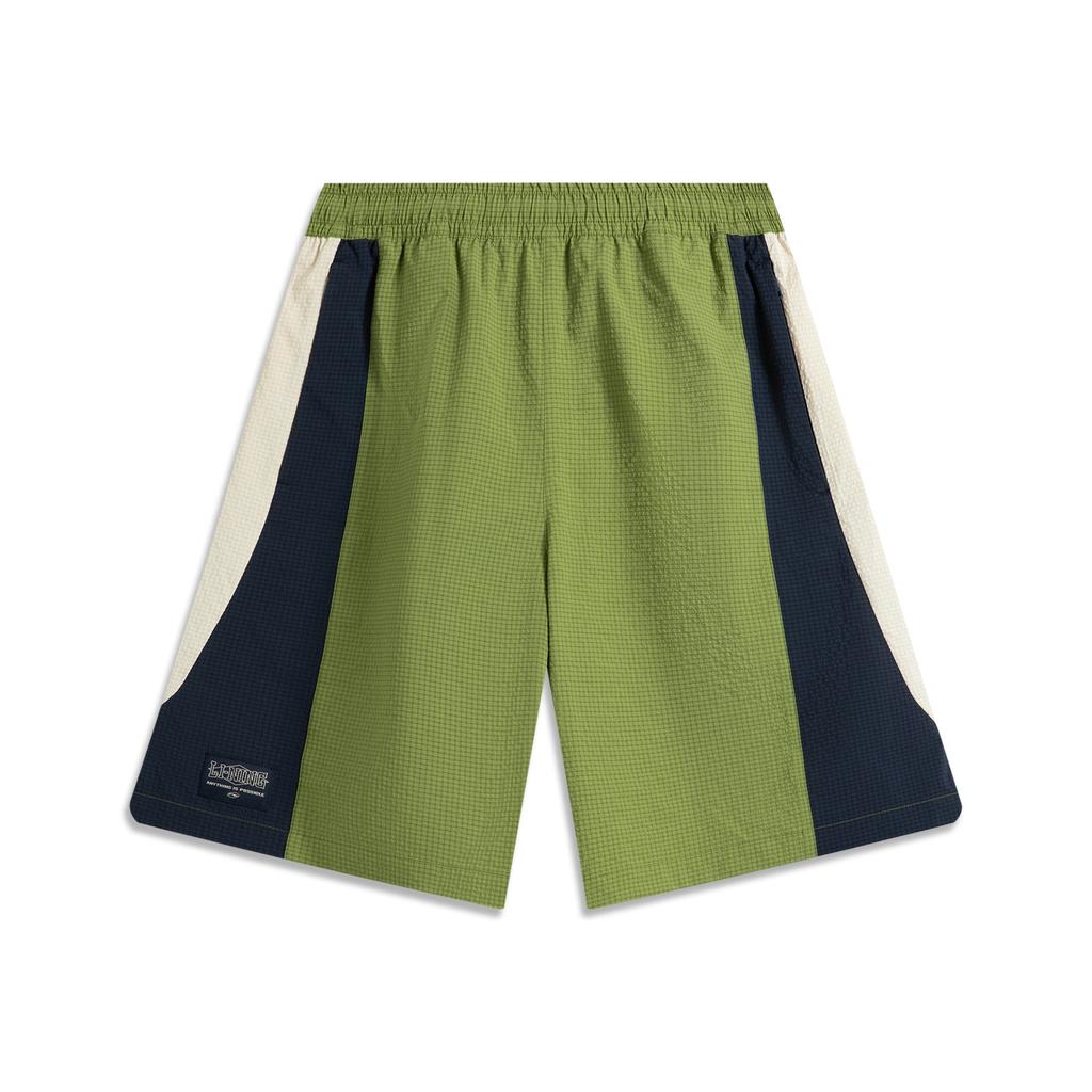 Li Ning Sports Lifestyle Series Casual Comfortable Versatile Sports Shorts Men Shorts Grasshopper-Green AKSV297-3