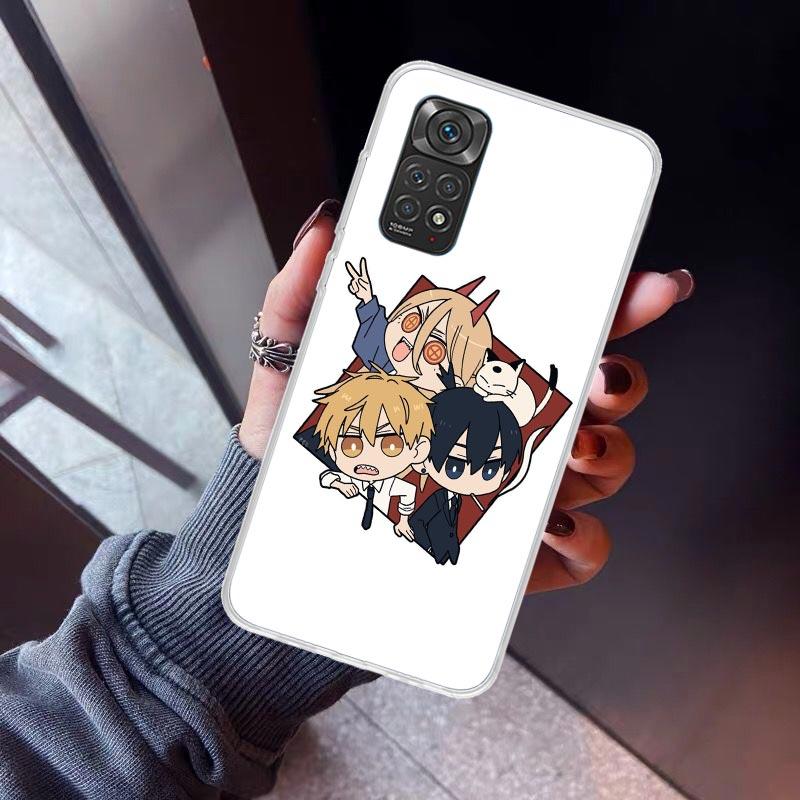 C-Chainsaw Mans Cute Phone Case For Xiaomi Poco X5 X6 X7 Pro F7 Ultra M7 Redmi 15C 15 13C 13 12C 12 10 10C 10A 9 9C 9T 9A Cover