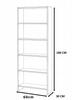 Sonoma Oak Office Bookcase 60 CM 5 Shelves Loft Toy Shelf
