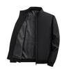 Men's Slim Fit Windproof Jacket - American Business Casual, Stand Collar, Plus Velvet, Warm & Wear-Resistant.