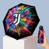 Juventus FC Pattern Printed Mini 5 Folds 8 Ribs Compact Umbrella Windproof Waterproof Lightweight Portable Folding