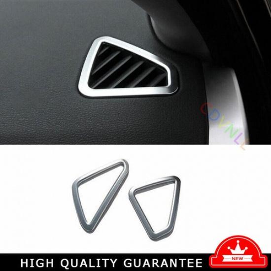 trument L&R Air Outlet Vent Trim For BMW X5 X6 F15 F16 2014-2018 Matte Silver