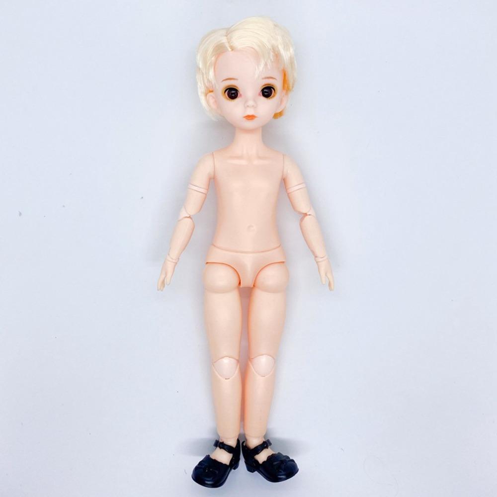 

Jointed Swivel Boys Dolls Toy 3D Eyes Bjd Joints Doll Girls Toy 1/6 BJD Doll Doll Accessories white hair