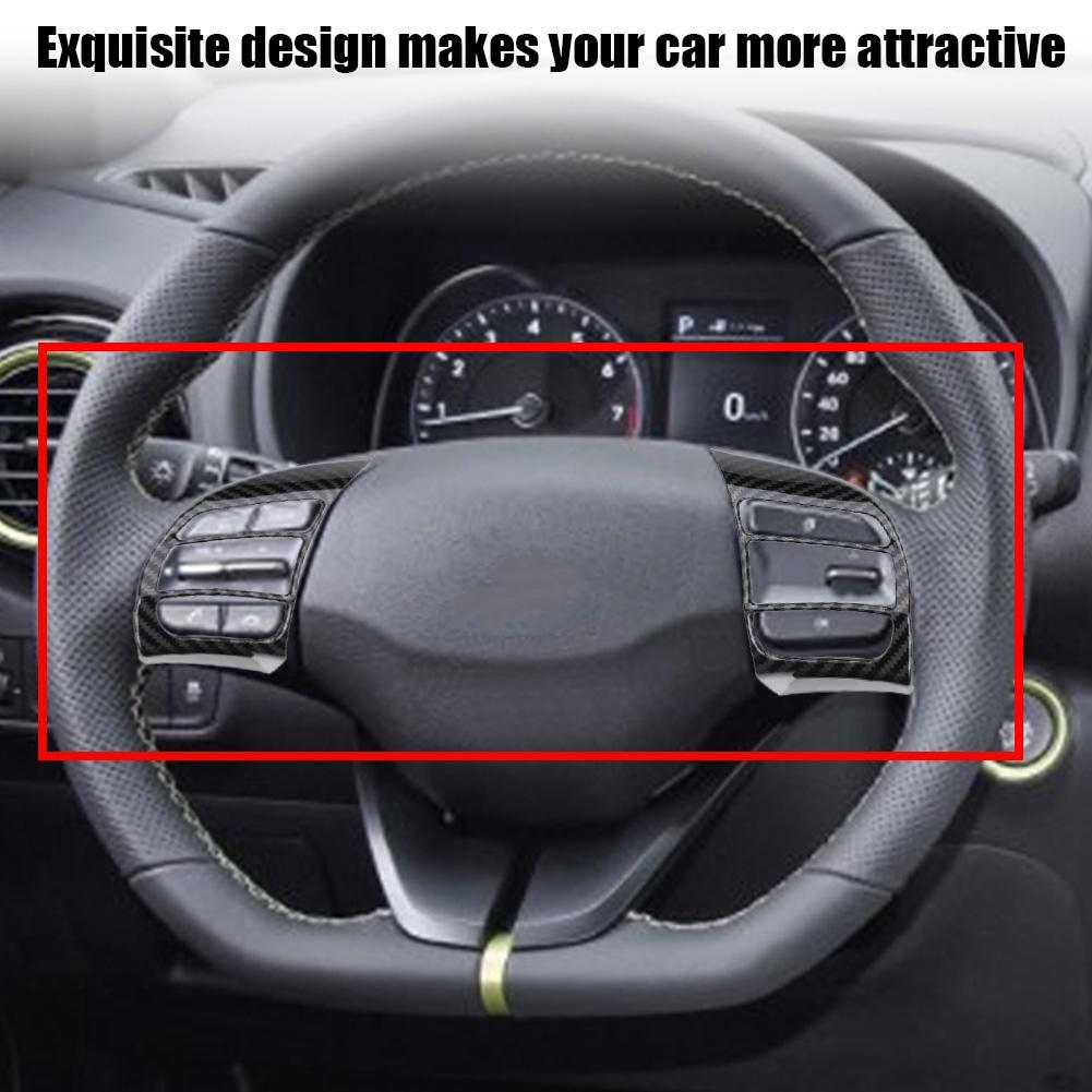 Car Interior Steering Wheel Cover Frame Trim for   Encino Kauai   2017-2020 SUV Silver