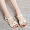 Women's Non-Slip Leather Sandals – Fashionable Flat Outdoor Wear for Moms and Kids
