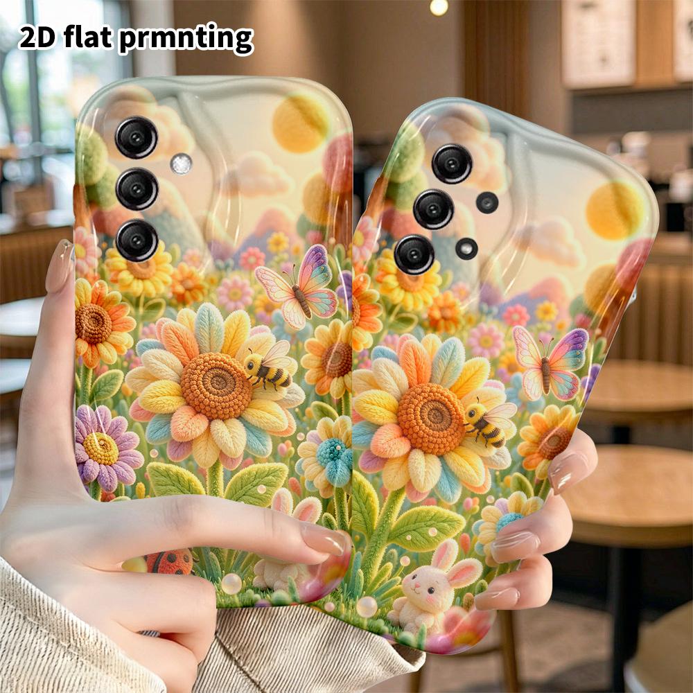Phone Case: 2D Flat, Suitable for Samsung Galaxy A34 A35 M05 M06 S20 S22 S21 FE Plus 5G Protective Case, Sunflower Field, Perfect Christmas and Hallow