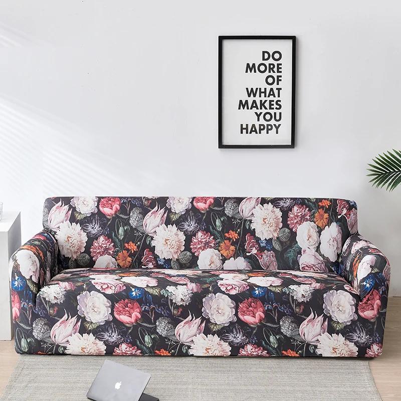 Floral Sofa Covers for Living Room Elastic Funda Sofa Sofa Slipcovers Towel Couch Cover Fundas Sofas Con Chaise Longue 1PC