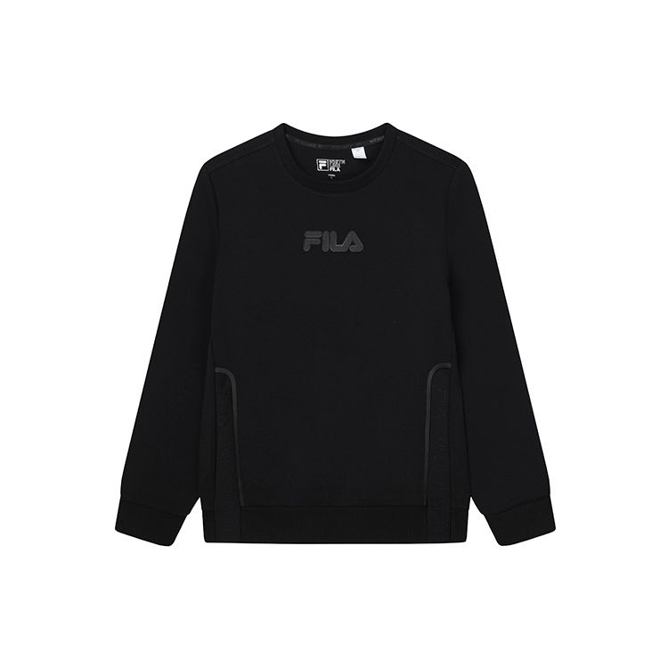 Fila Logo Pullover Sweatshirt Men Sweatshirts Black F61M148210FBK