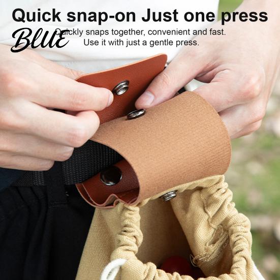 Hiking Accessories for Camping Waxed Canvas Foraging Bag Adjustable Belt Buckle Fastening Pouch Fruit Picking Bag Collapsible Drawstring Harvesting