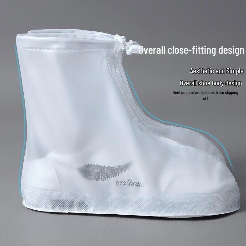 Thickened Waterproof Zipper Rain Shoe Covers