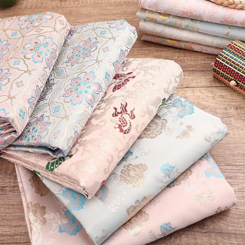 100x150cm Brocade Jacquard Fabric Satin Clothing Hanfu Sewing Fabric Cloth DIY Material Dress Hanfu Pajamas Clothes Supplies