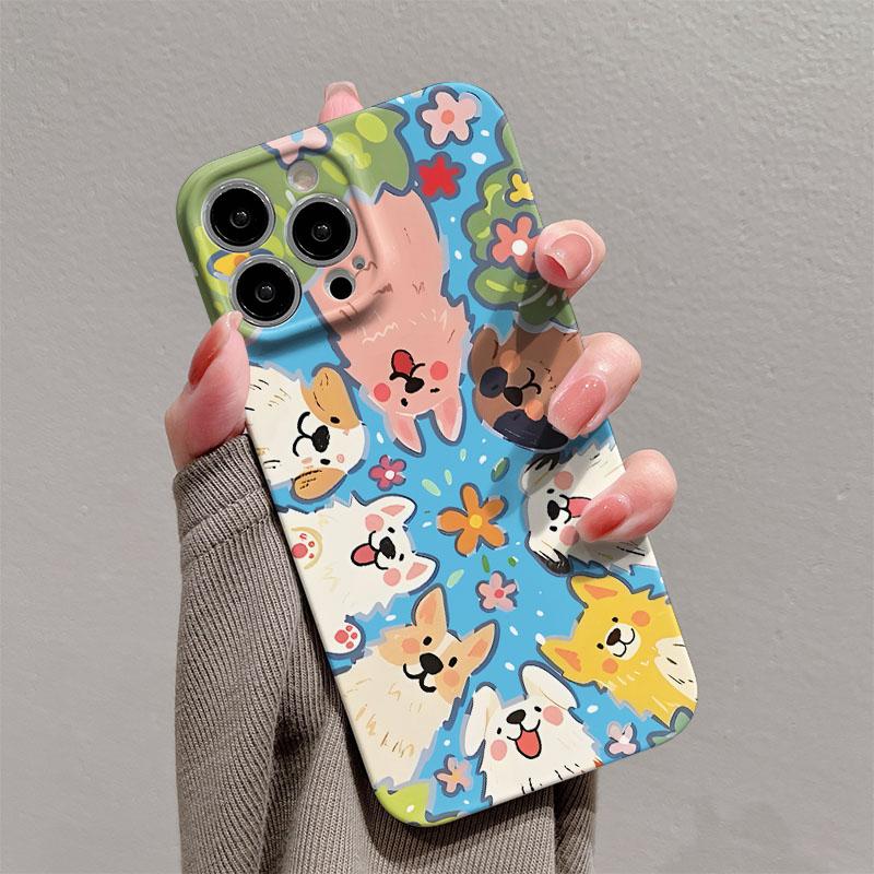 Phone Case for Xiaomi Mi 15T 14T 13 12 12s 9 10 11 Poco C40 M5 X3 F4 NFC Pro 4G 5G Glossy Film Hard PC Luxury Clmj Cartoon Dog