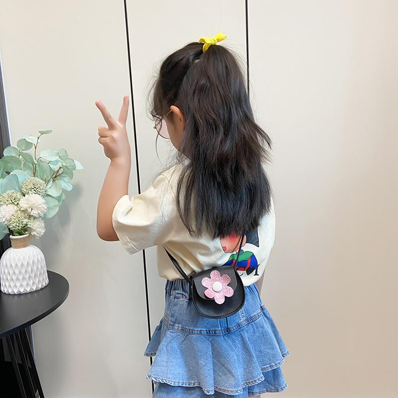 Cute Floral Design Toddler Shoulder Bag Stylish Accessory For Girls And Boys