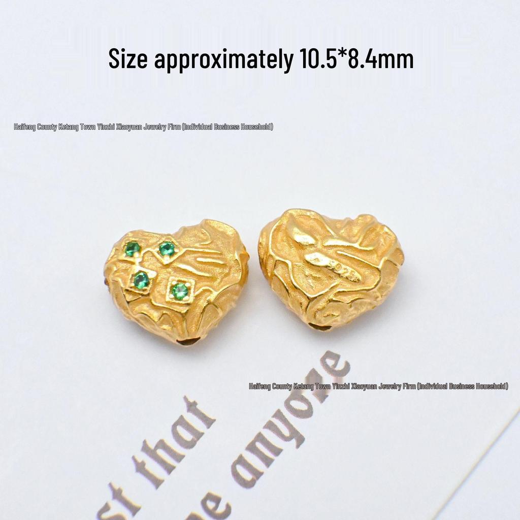 24K Gold-Plated S925 Sterling Silver Hexagram Spacer Beads & Feather Pendant for DIY Jewelry.