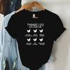 Damen Sommer T-Shirts Dinge, die ich in meiner Freizeit tue Aufdruck T-Shirts für Frauen Lustiges Tier Huhn Yk Oberteil Lässige Mode T-Shirts