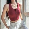 Top Reggiseno Sportivo Donna ad Alto Impatto con Zip Frontale Traspirante Antiurto Gilet Fitness per Corsa Palestra Abbigliamento Yoga Brassiere