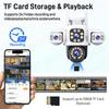 LS VISION Telecamera di Sorveglianza WiFi 6K Protezione di Sicurezza Triplo Schermo CCTV Tracciamento Automatico Impermeabile Yoosee PTZ IP Camera Esterno 12MP HD