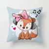 Cartoon Fox Animal Car Pillowcase Polyester Cushion Covers for Living Room Throw Pillow Case 45*45 Sofa Decoration