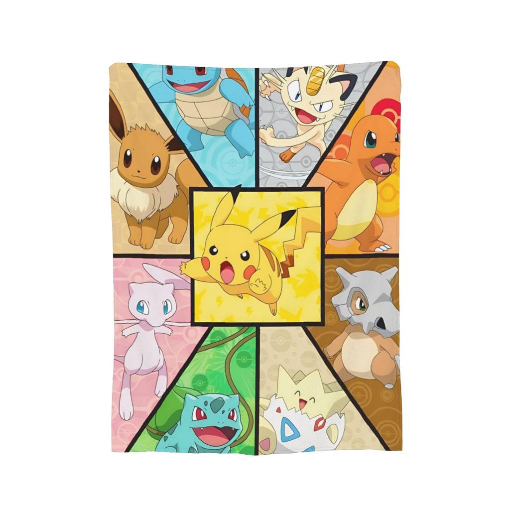 Pokemoned Coral Fleece Plush Throw Blankets Charmander Charmeleon Charizard Blanket for Bedding Couch Warm Plush Thin Quilt,