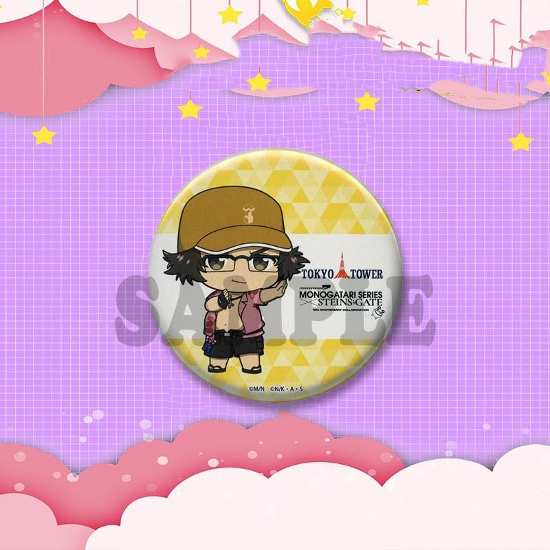 Kurisu Makise Mayuri Shiina Rintaro Okabe Cartoon Round Badge Anime Steins Gate Brooch Clothing Backpack Accessories Lapel Pins
