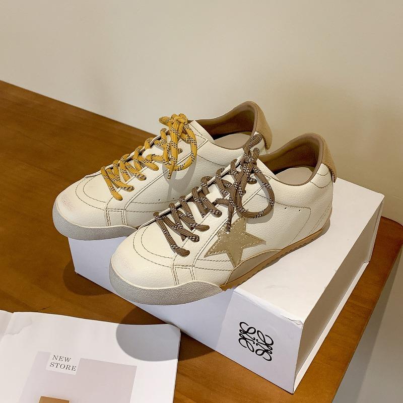 6 Inner Height Increase Mandarin Duck Shoelaces Stars Small Dirty Shoes Women Polish Old Thick-soled Versatile Casual Board Shoes