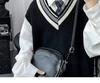 Men's College-Style Wool Sweater Vest: Trendy, Artistic, and Sleeveless for Autumn and Winter