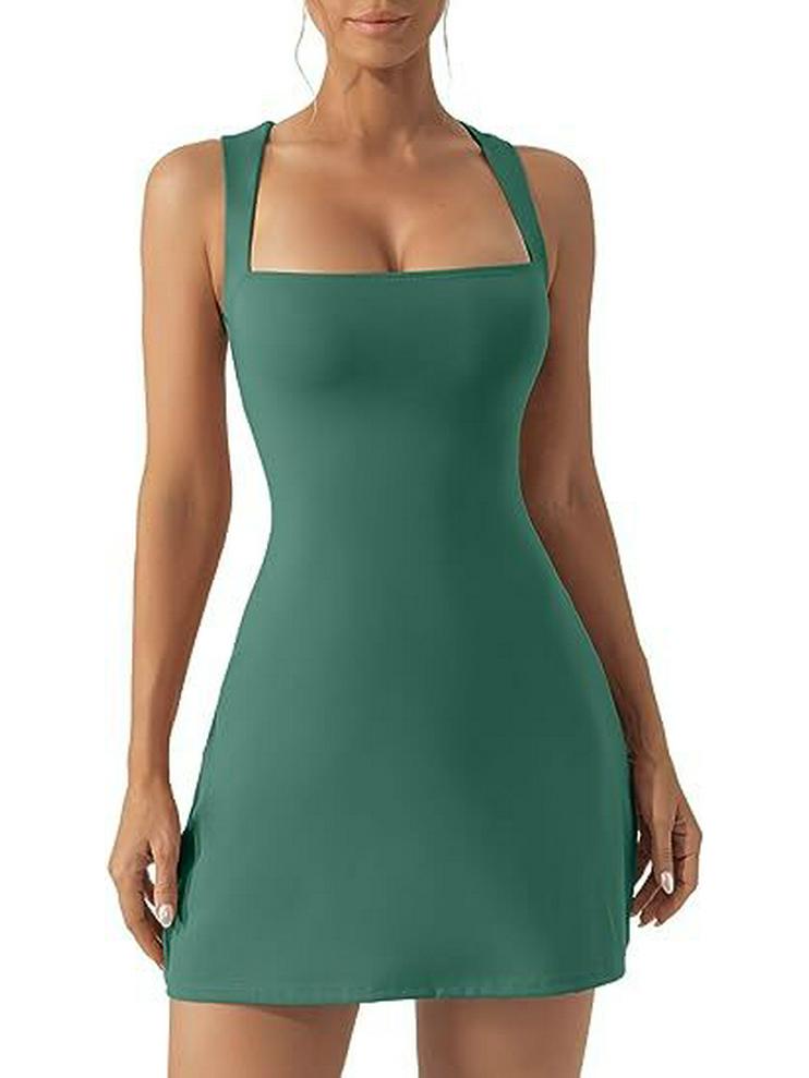 Strappy Solid Color Tight Dress
