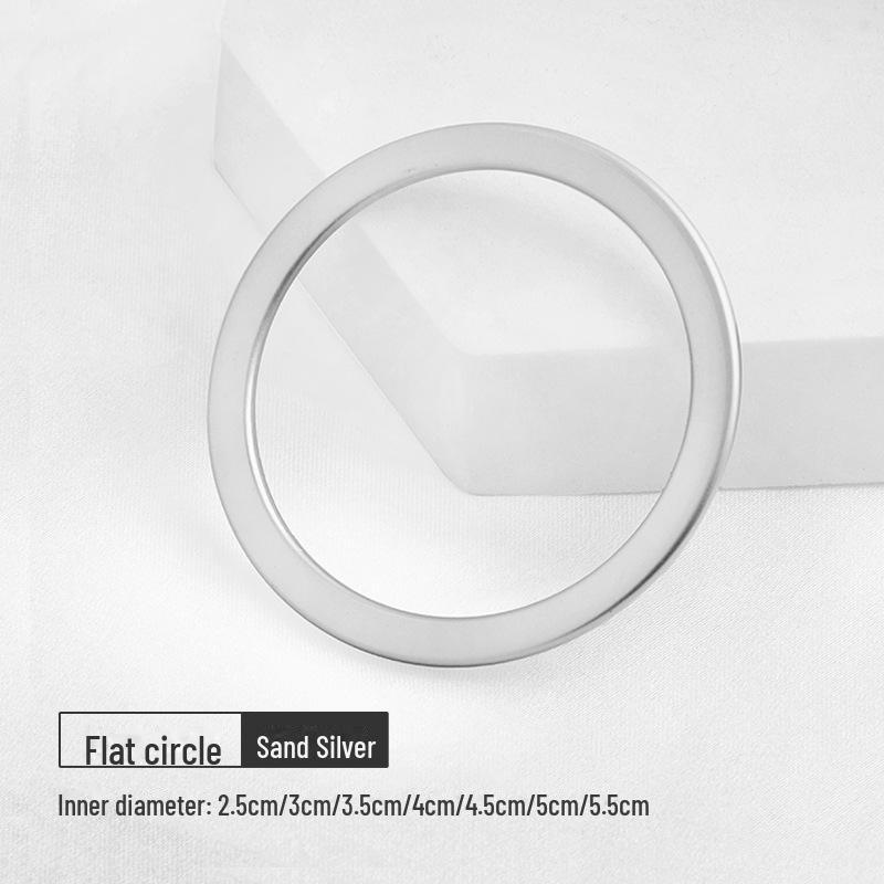 Metal O-ring Buckle Circle Buttons for Bag, Belt & Coat Waist Adjustment