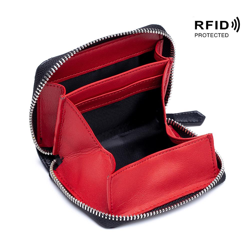 Japanese change bag RFID anti-theft brush men s and women s zipper coin storage classification change bag 2584₽