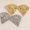 Abstract Face Statement Earrings Bold Geometric Tribal Inspired Jewelry