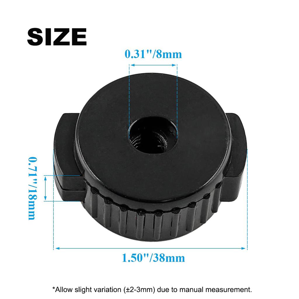 Miwayer 6/12Pcs Drum Cymbal Fastener Nuts - 8mm Inner Diameter, Plastic Quick-Change Cymbal Toppers for Percussion Accessories