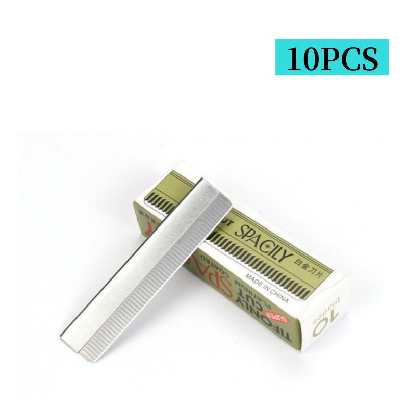 YS00039-10/100PCS Eyebrow Trimming Stainless Steel Women's Eyebrow Shaver Facial Shaver Hair Removal Knife Makeup Tool