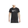 Nike T Shirts Men's Black Crew Neck Moderate Straight Fit DR7643-010