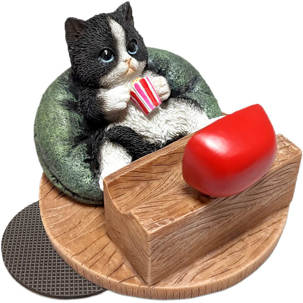 

TATOTTE Smartphone Cute Realistic Relaxing Cat Perfect for Home or as a Includes Protective Pad Stand, Cat, Animal, Design, Decor, Gift, Gift,