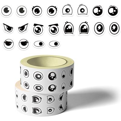 500PCS Eye Stickers Labels Cute Black White Cartoon Eyes Self Adhesive Stickers Wiggle Eye Stickers Eyeball Decals for DIY Craft