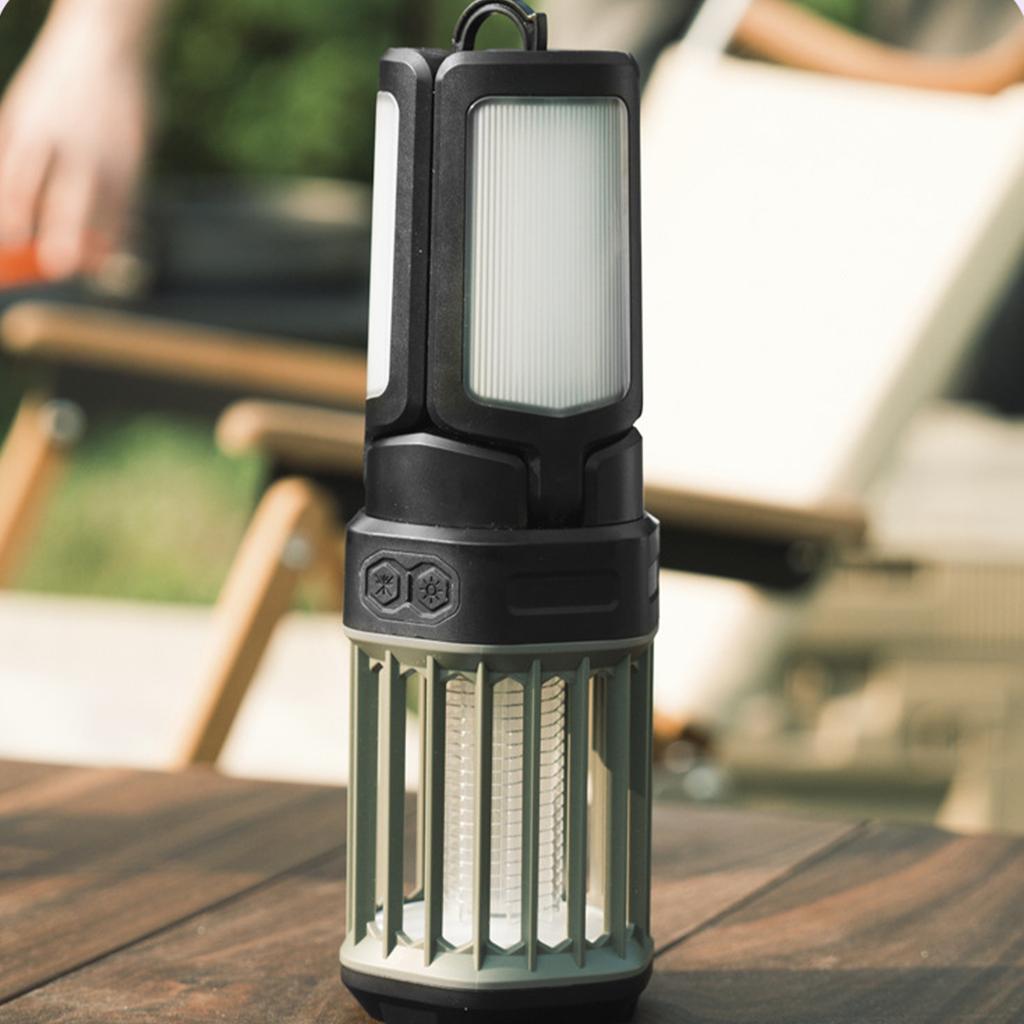 Outdoor Lighting Waterproof Camping Lantern Portable Tent Lantern with Hook Folding Three-petal Mosquito Killer Lantern