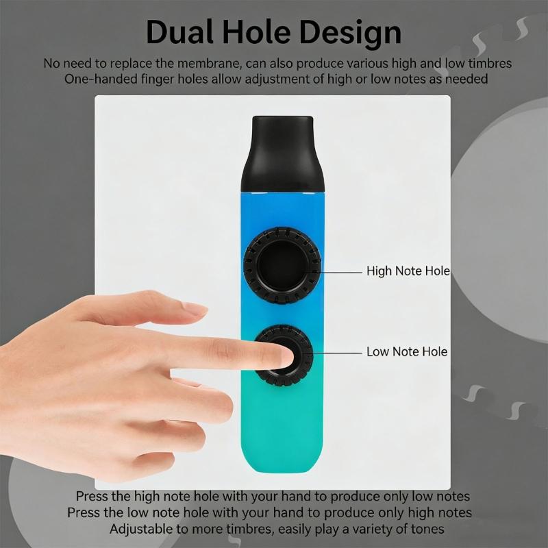 Easy to Playing ABS Construction Kazoo with Double Membrane Design Ideal for Beginners Children and Family Activity