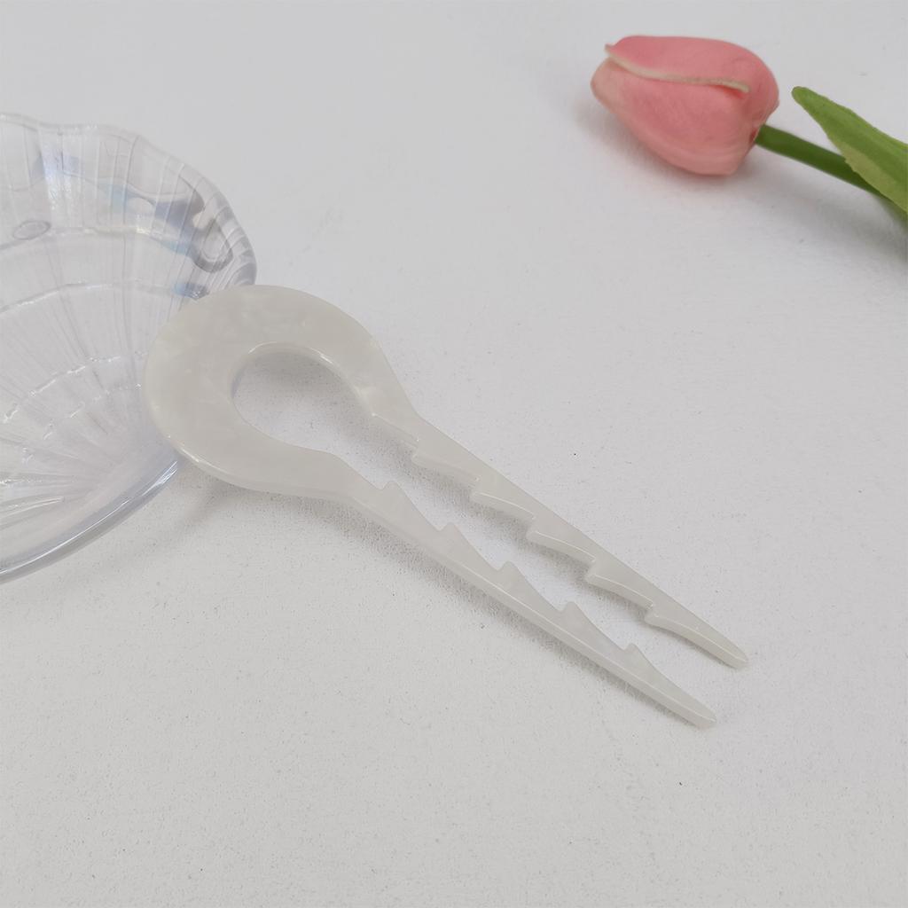 13cm Fashion U-Shaped Hairpin Hair Fork Trendy Acetic Acid Material Hair Clip Headwear Accessories for Women Girls Retro Jewelry
