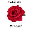 Clips elegant roșu pentru păr cu floare de hibiscus Accesoriu floral pentru păr Decorațiune florală pentru festival Agrafă cu floare pentru sărbători și evenimente