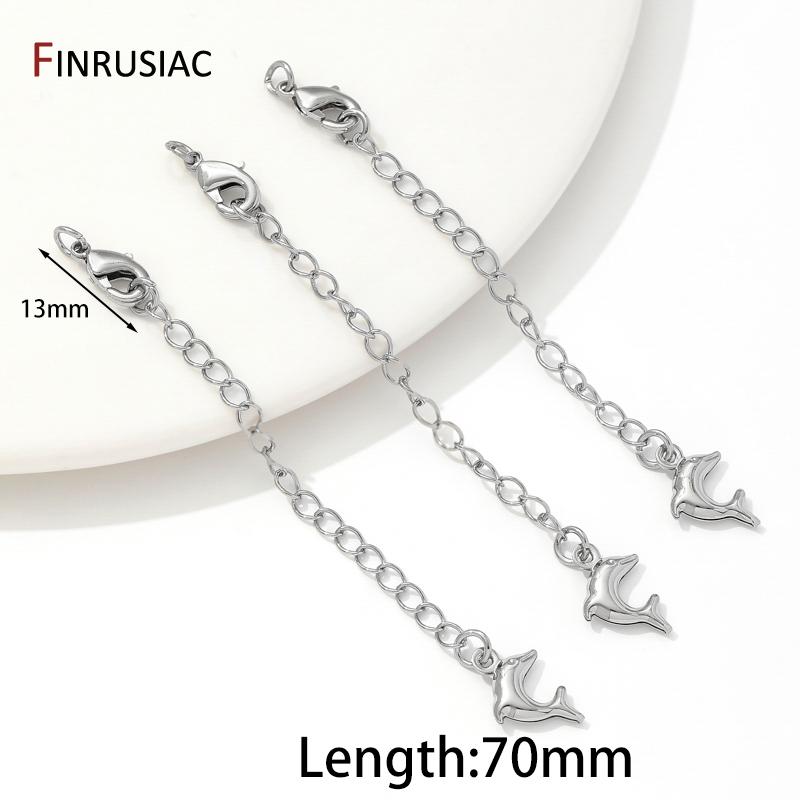 

18K Gold Plated Brass Extension Chains with Lobster Clasps Connector Link Necklace Tail Making DIY Bracelet Accessories Supplies 5 pieces