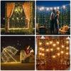 Christmas Lights LED Fairy String Curtain Lights 8 Mode Remote USB Festoon Christmas Decor For Home Holiday New Year Lamp