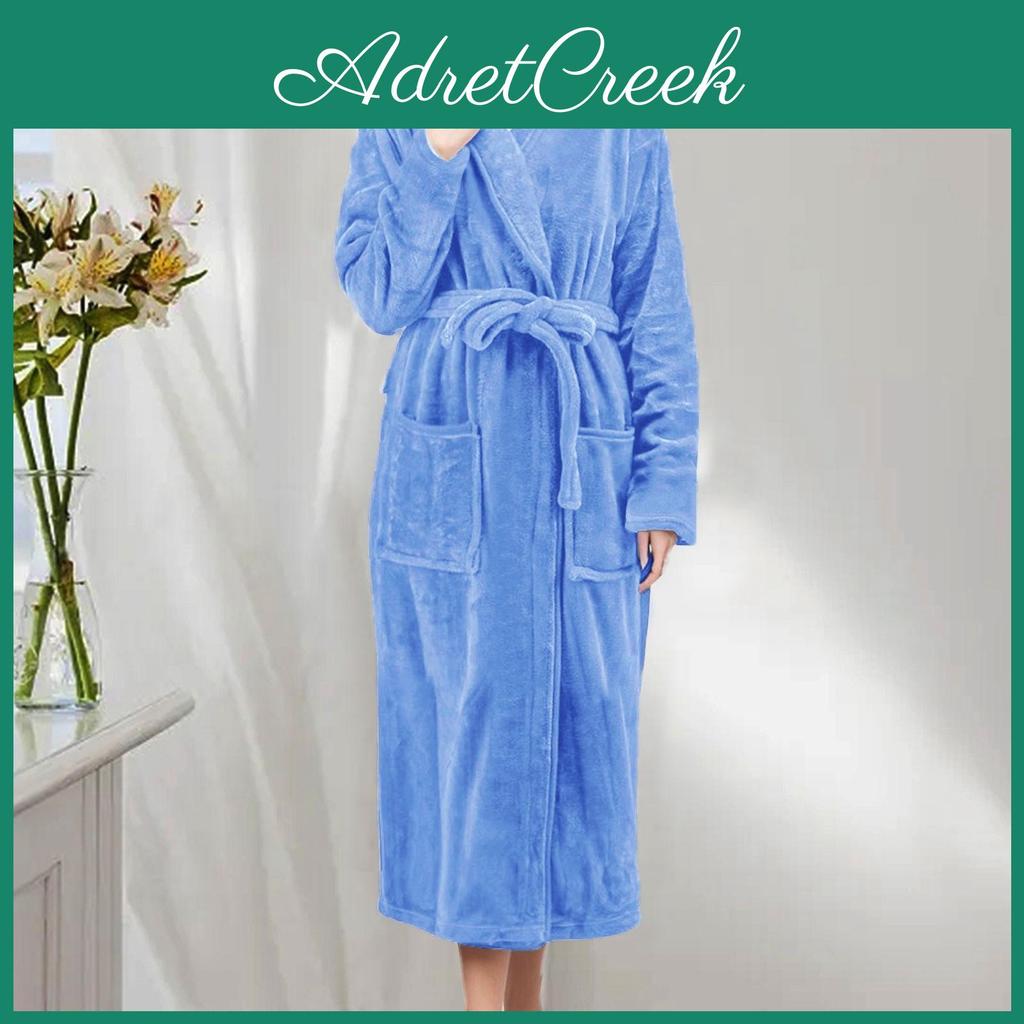 Winter Warm Flanell Verdicken Morgenmantel Langarm Plüsch Bademantel Cardigan Damen Fleece Nachthemd Lounge Nachtwäsche Baden Hauskleidung