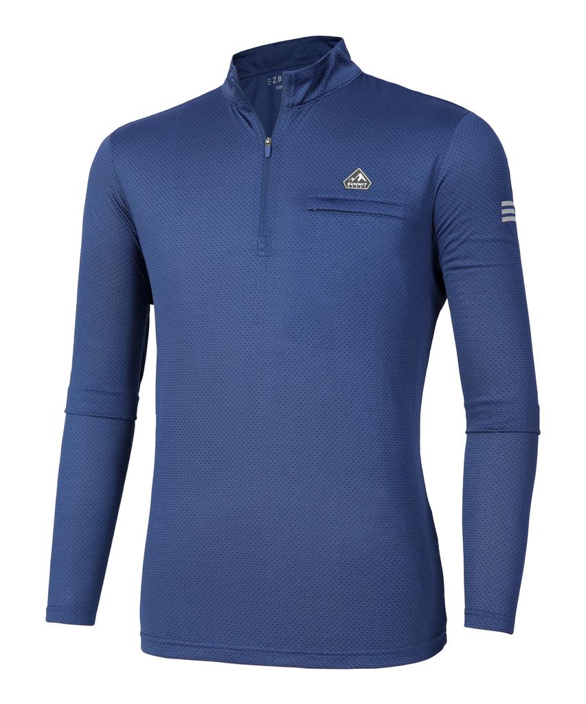 EXTRASPORTY [2Pack] Men'S Simple Mood Long Sleeve Zip-Up T-Shirt 5 Colors (Type B)