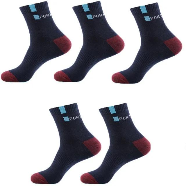5Pairs Men Cotton Socks Autumn Winter Men Socks Breathable Cotton Sports Socks Breathable Business Socks Size EU39-45