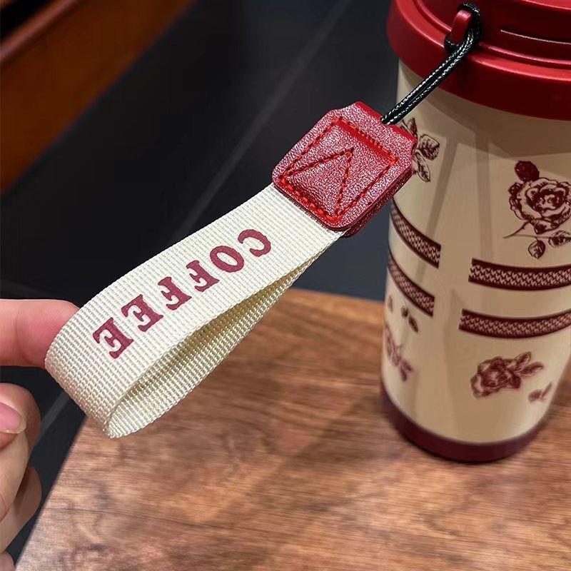 Stilvoller Thermobecher aus 316 Edelstahl mit Strohhalm - Anpassbares Logo-Geschenk