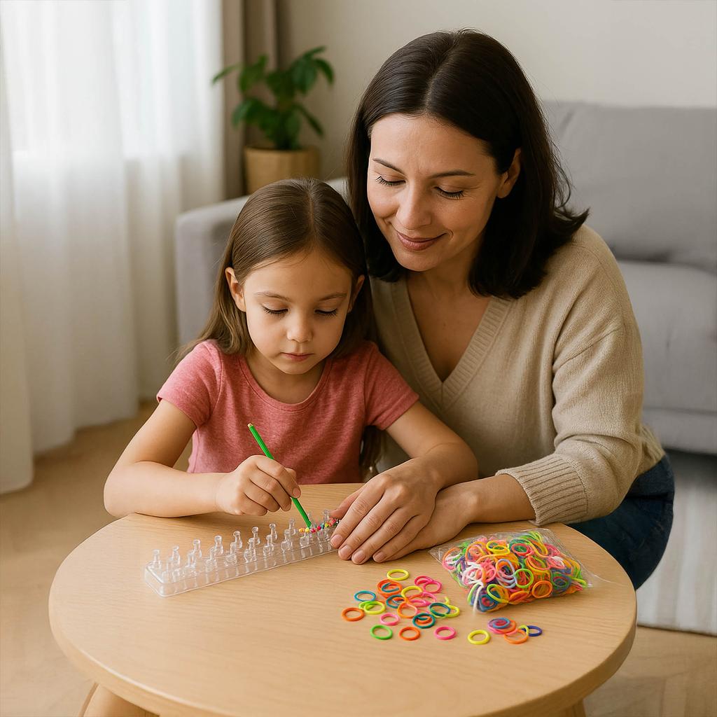 Bc Zestaw Diy Do Robienia Bransoletek Biżuterii Gumki Loom Bands Dla Dzieci