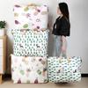 Large Capacity Zipper Storage Bag with Carry Handles, Waterproof Organizer for Quilts, Clothes and Moving