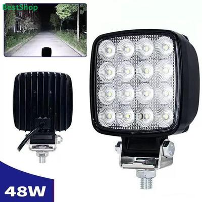 48W LED Work Light - Ultra Bright Off-Road Flood Lamp for Trucks/ATVs/UTVs (Waterproof IP67)