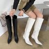2025 Autumn and Winter New Versatile Fashion Pointed Boots Temperament High Boots Simple Versatile High Heel Boots